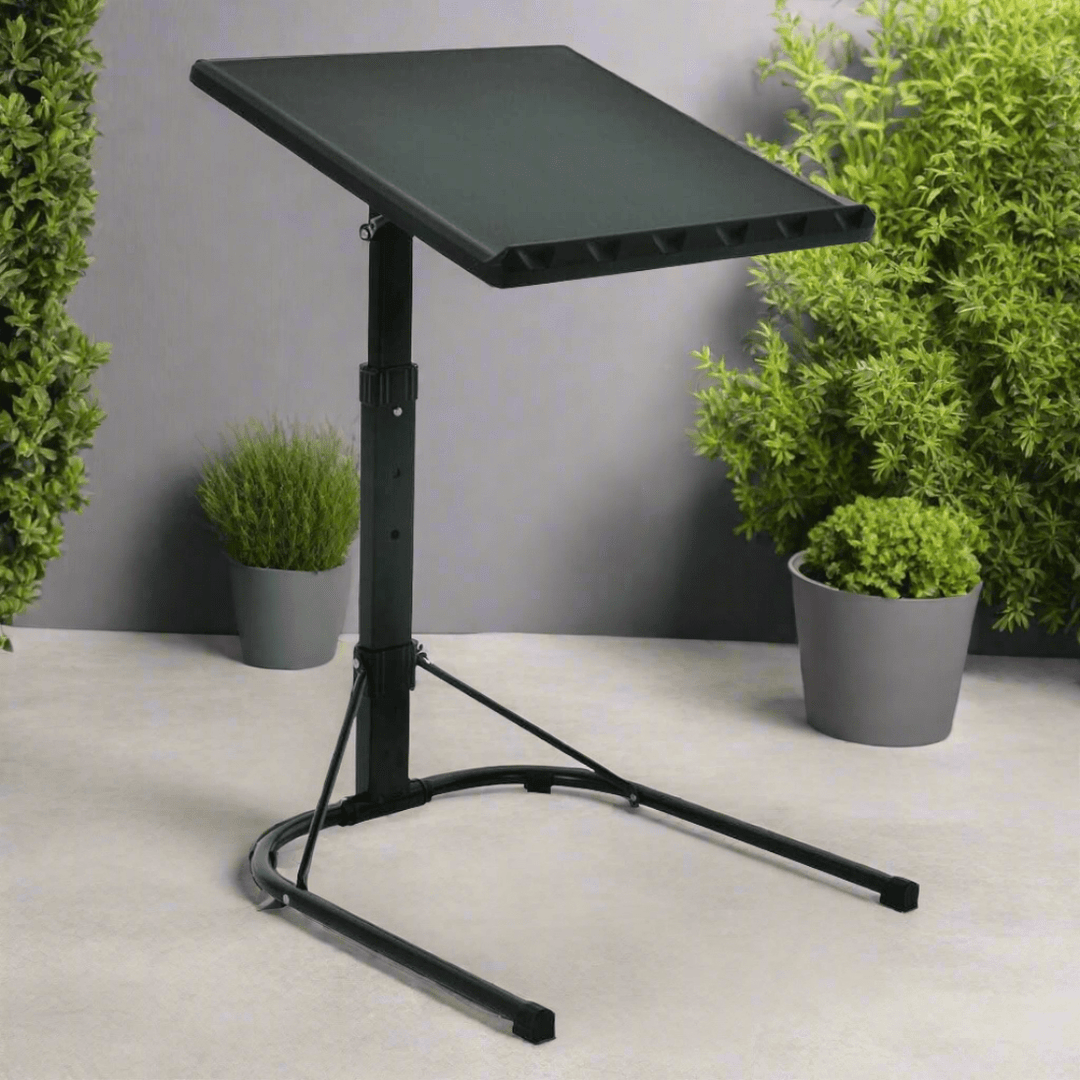 Black Laptop Stand Table Computer Desk Adjustable Height