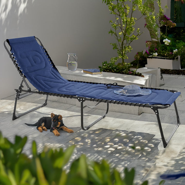 Azuma Padded Sun Lounger Garden Seat Folding Recliner