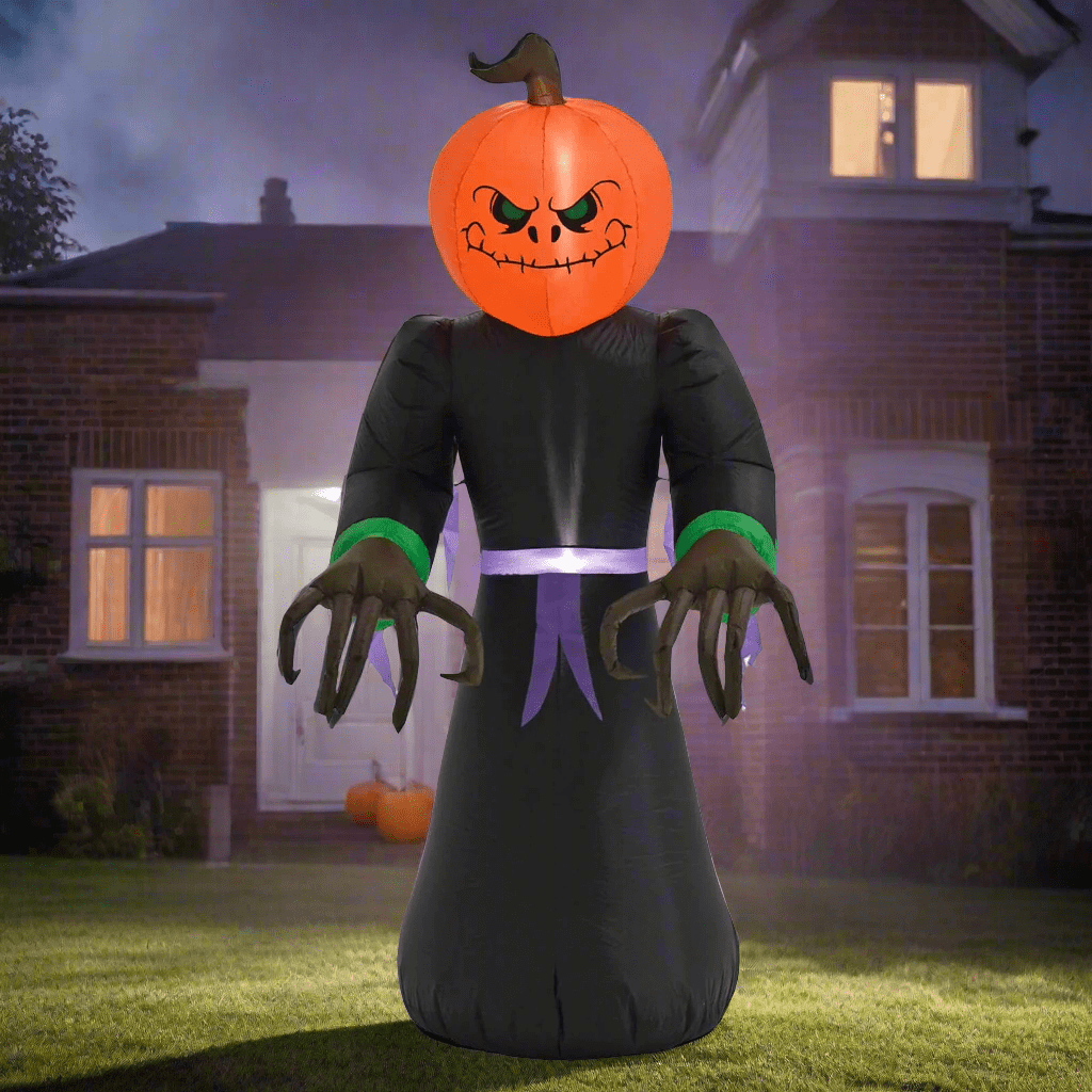 6.5ft LED Inflatable Pumpkin Head Monster Halloween Decoration