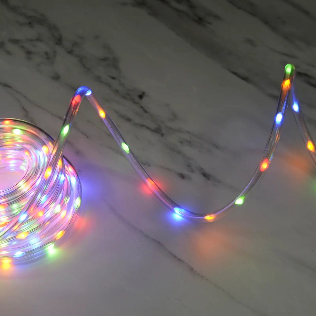 Christmas rope light with multi coloured LEDs