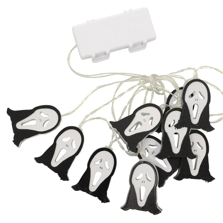 Set of 10 screaming ghost face hallowen