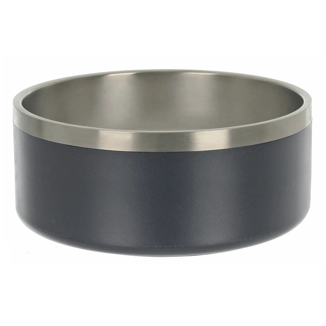 Large grey and silver dog bowl for big dog breeds