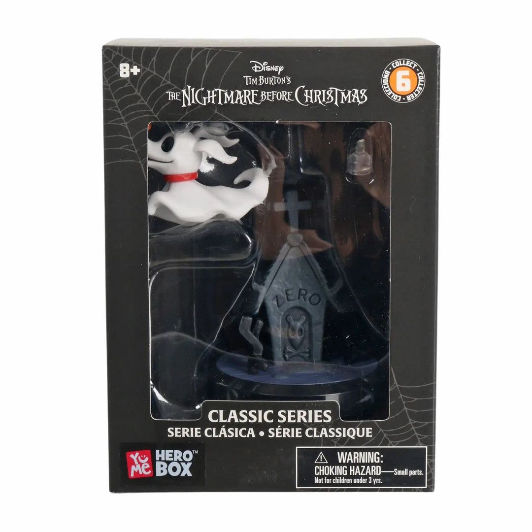 Zero from The Nightmare Before Christmas collectible figure in box packaging YuMe Hero Box Classic Series