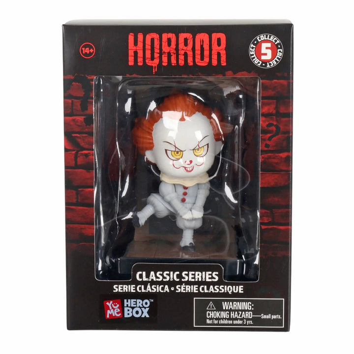 YuMe Hero Box Pennywise clown collectible figure in box packaging