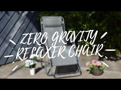 Garden Recliner Chair Silver Grey Marl Zero Gravity Relaxer Texteline