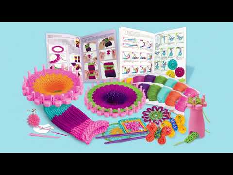 4M STEAM Kids Knitting & Crochet Kit - Fun Craft Projects for Creative Learning