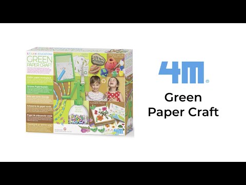 4M Eco-Friendly STEAM Paper Craft Kit for Kids - Recycle, Create, and Learn