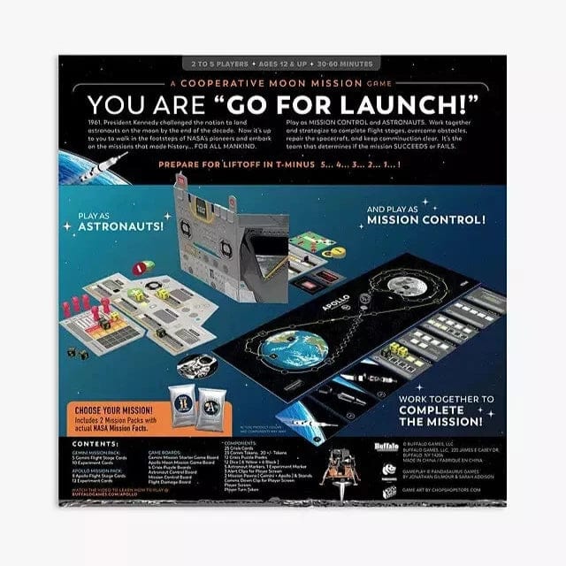 Apollo: NASA Moon Mission Game - Cooperative Space Strategy for 2-5 Players