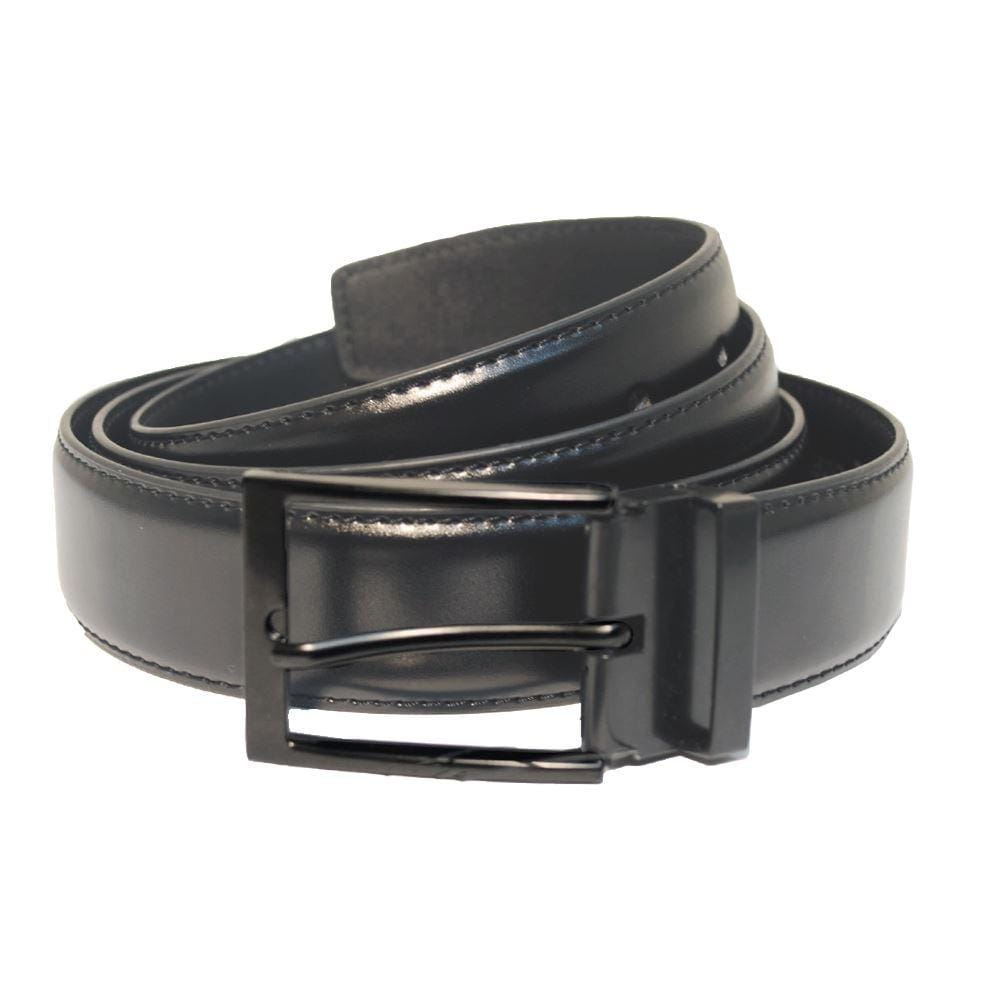 Mens Classic Leather Lined Black Buckle Belt - Large – XS-Stock.co.uk