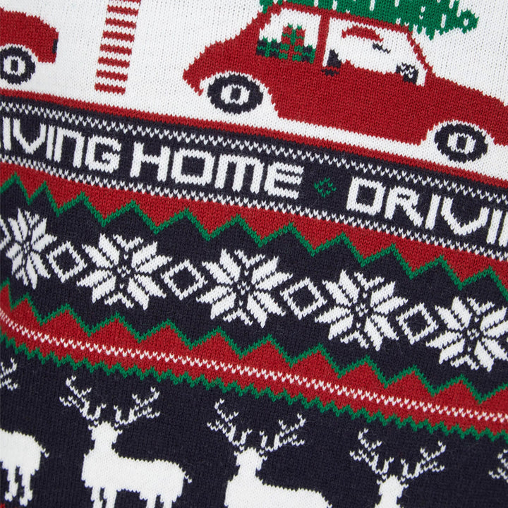 Mens Driving Home Fair Isle Style Christmas Jumper