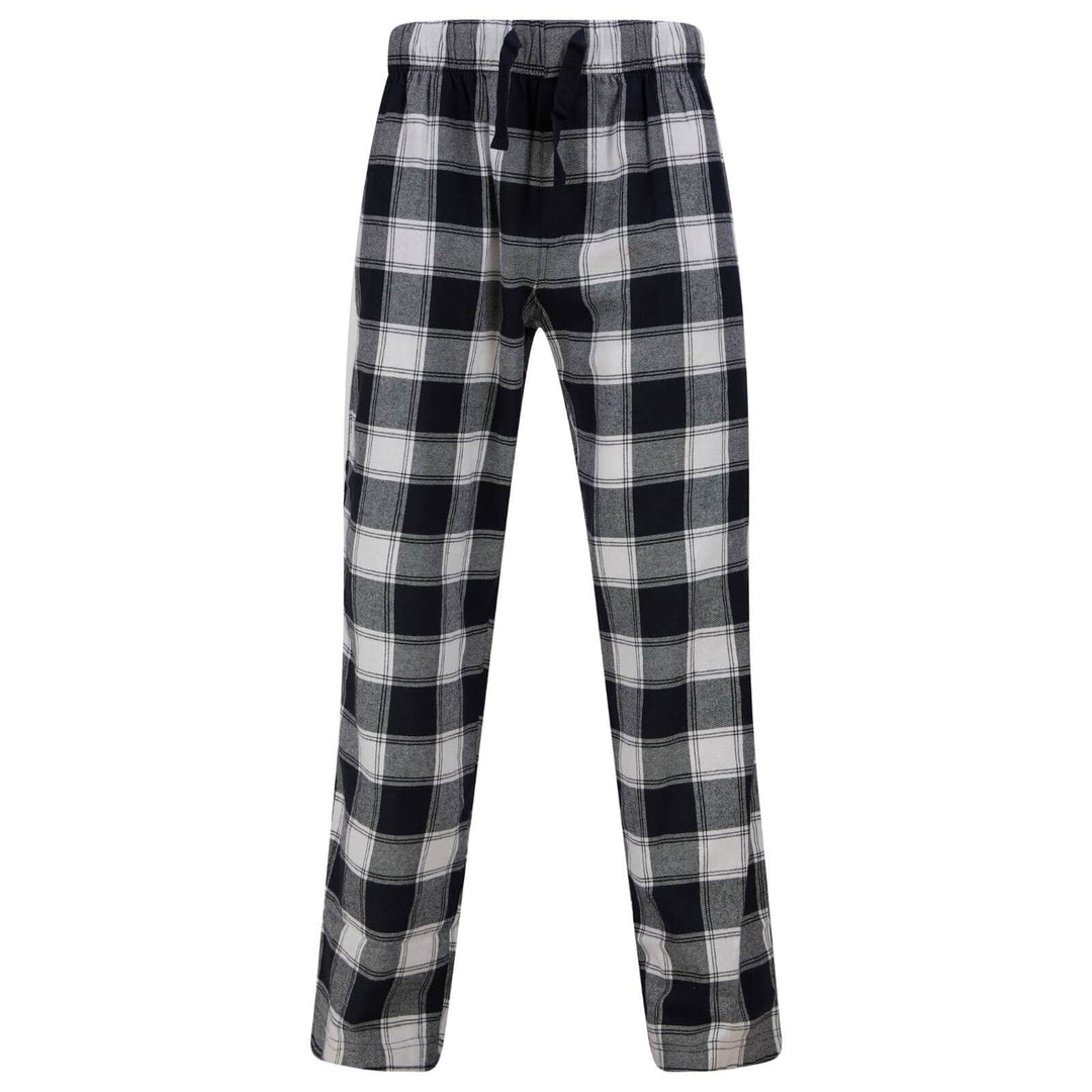 Mens Christmas Pyjama Set Santa Chimney Pocket/Check Bottoms