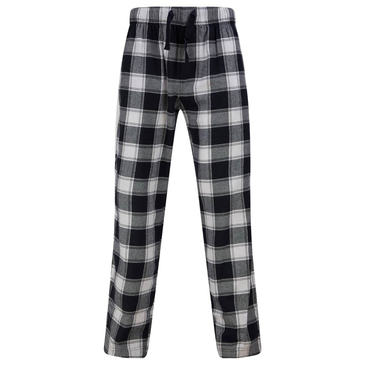 Mens Christmas Pyjama Set Santa Chimney Pocket/Check Bottoms