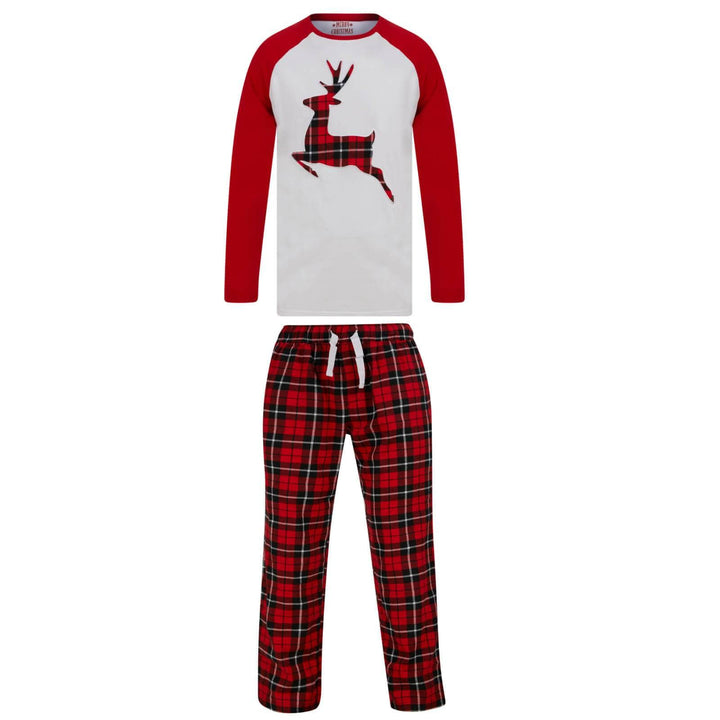 Kids Christmas Pyjama Set Reindeer/Stag Red Navy Red/White / 4-5