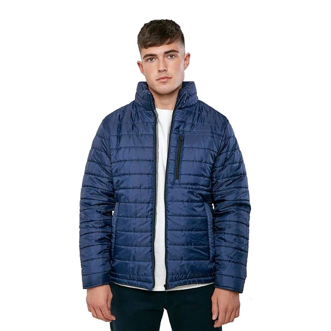 Funnel neck padded jacket best sale