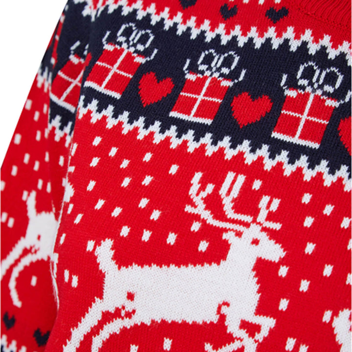 Womens Traditional Reindeer Christmas Jumper