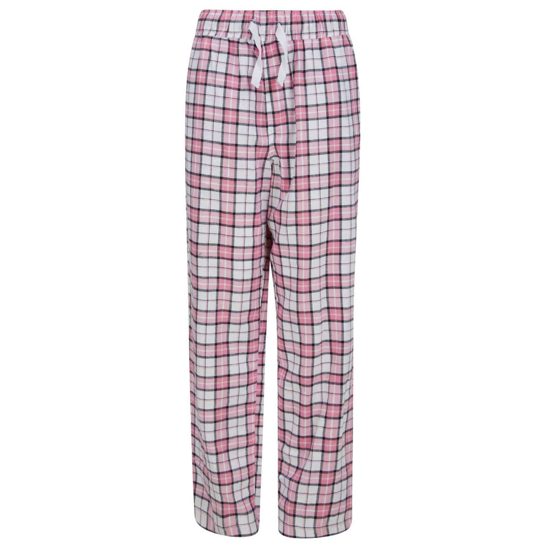 Womens Christmas Pyjama Set Rudolph Print/Check Bottoms