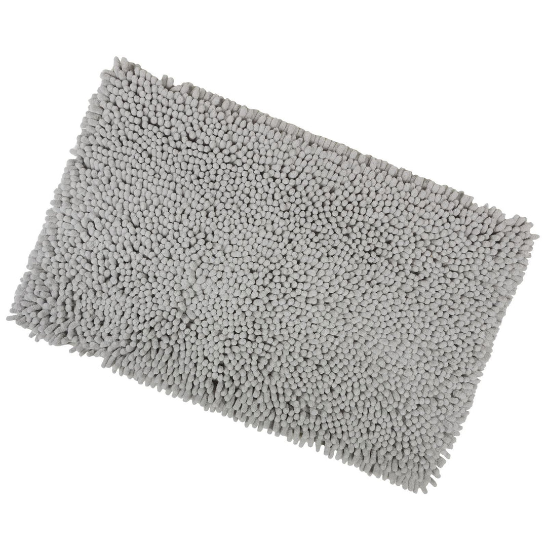 Absorbent Thick Shaggy Loop Noodle Non Slip Bathroom Bath/Shower Mat Grey / 50x80cm