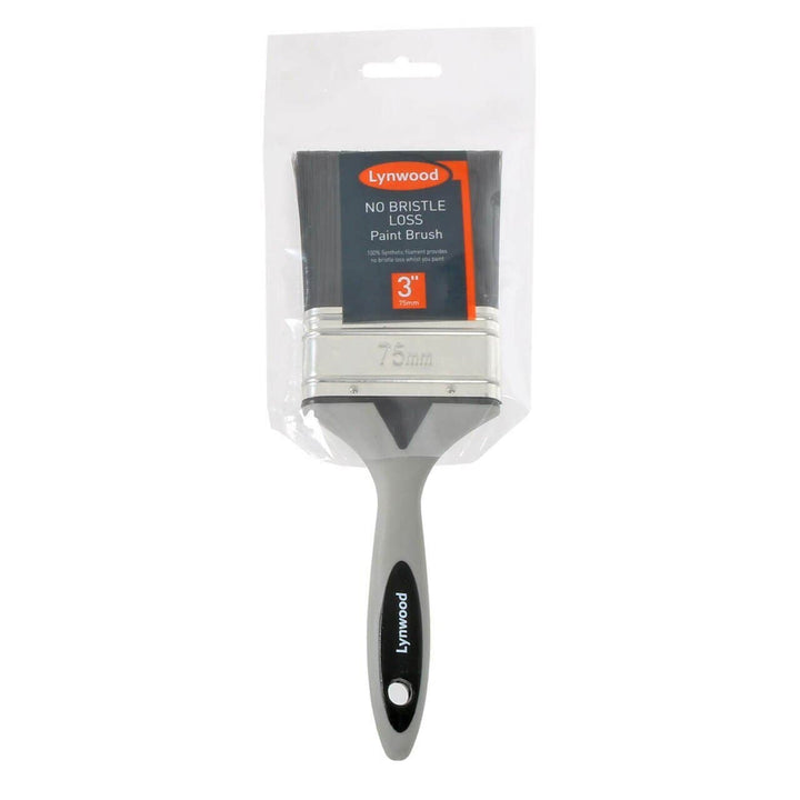 Lynwood No Bristle Loss Paintbrush Synthetic Easy Grip 75mm