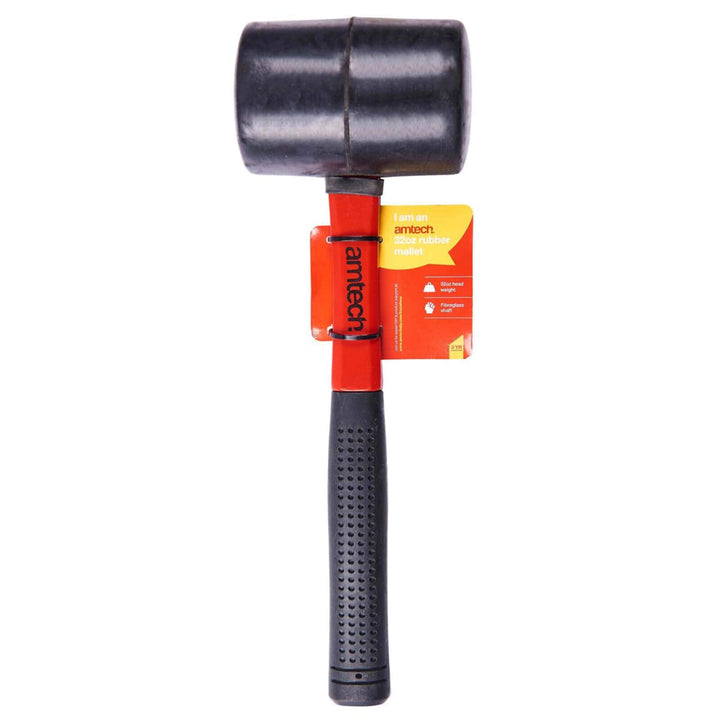 Amtech Black Rubber Mallet Fibreglass Shaft 16oz 32oz 32oz