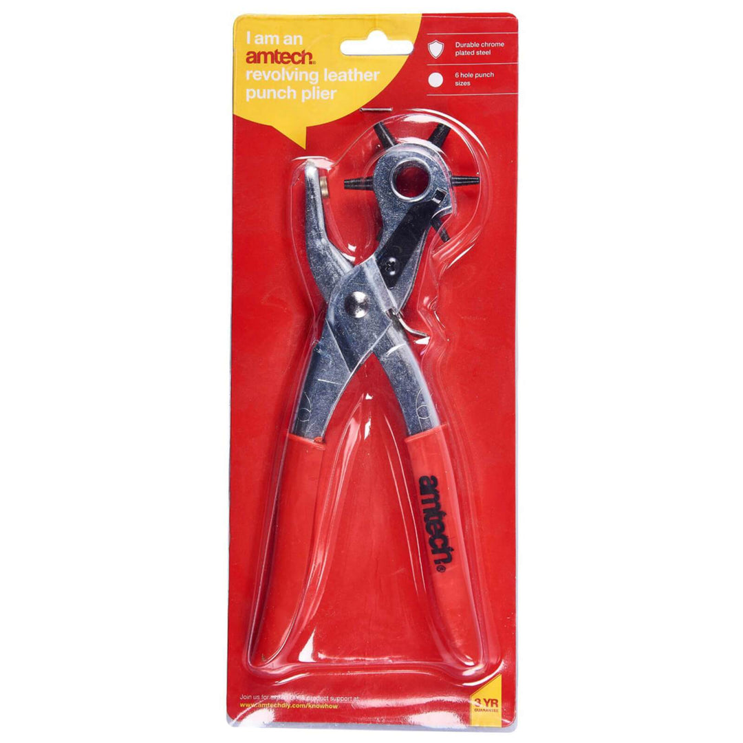 Amtech Revolving Leather Punch Plier 6 Punch Sizes