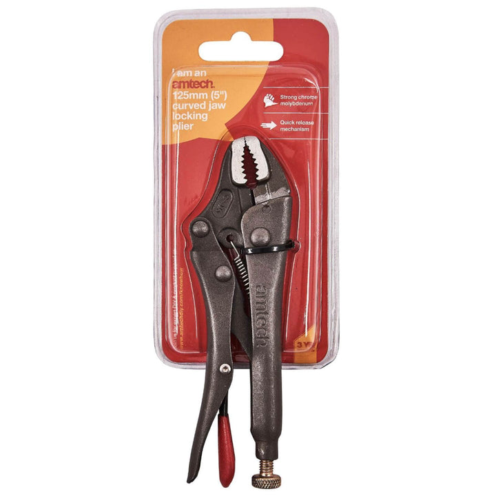 Amtech 5" Curved Jaw Locking Plier Quick Release