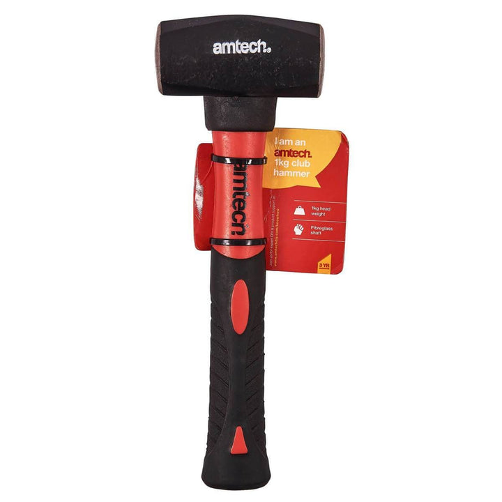 Amtech 1kg Head Weight Club Hammer Fibreglass Shaft