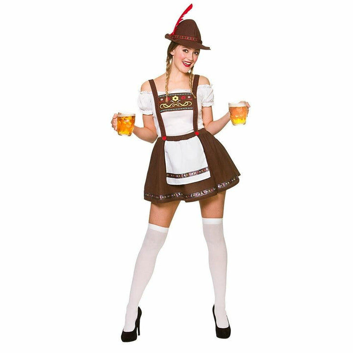 Bavarian Beer Maid Fancy Dress Costume German Festival Girl XS