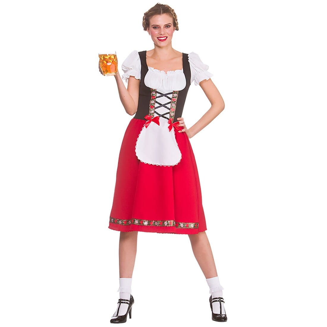 Traditional Bavarian Beer Girl German Festival Fancy Dress XS Stock