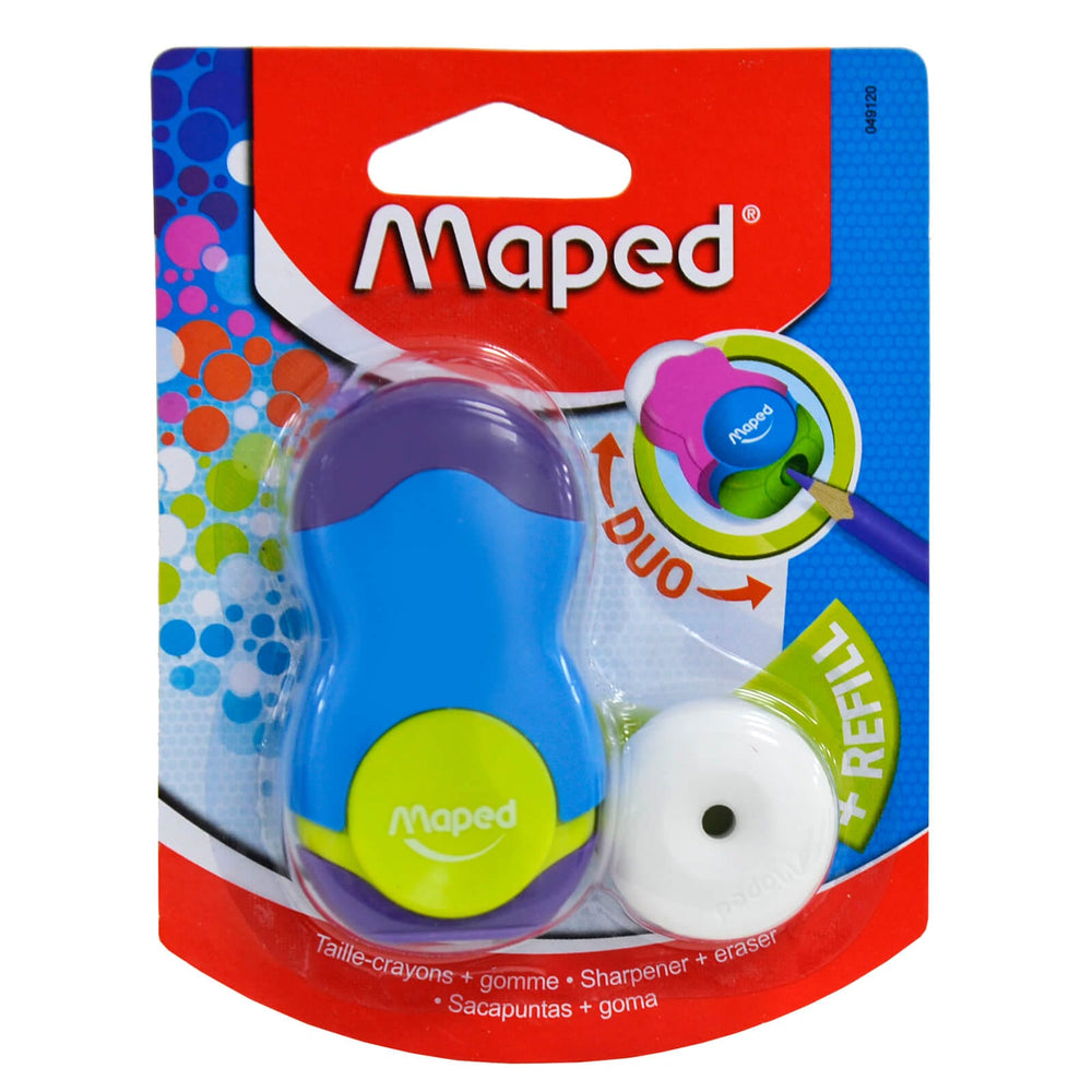 Maped Loopy Duo 1 Hole Pencil Sharpener Eraser & Refill