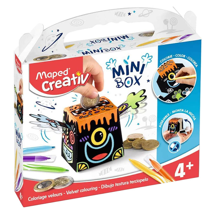 Build & Colour Mini Velvet Money Box Maped Creativ 7cm Age 4+