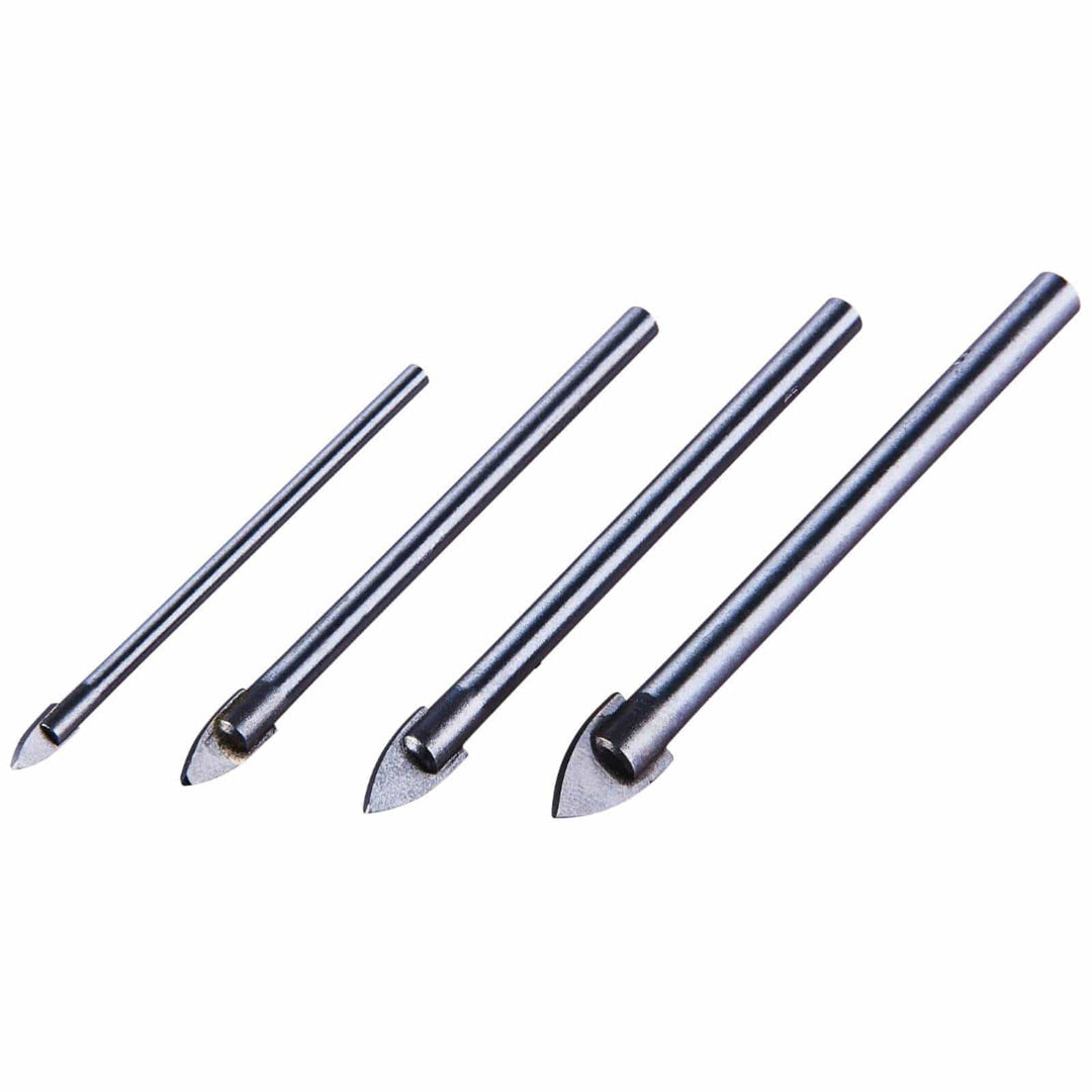 Amtech 4 Piece Glass & Mirror Drill Bit Set 3-8mm