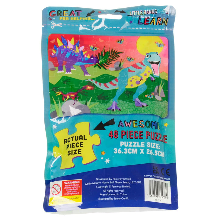 Kids Jigsaw Puzzle 48 Large Pieces Resealable Bag Home Travel