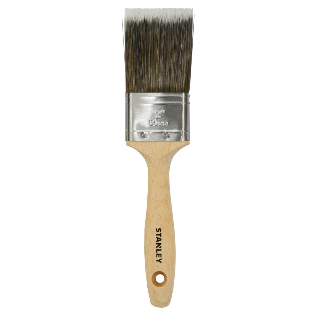 Stanley Max Finish Paint Brush Synthetic Bristles Wood Handle 50mm