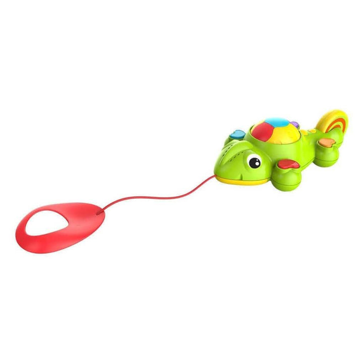 Pull Along Curious Chameleon Toy Music Sounds Learn 25cm