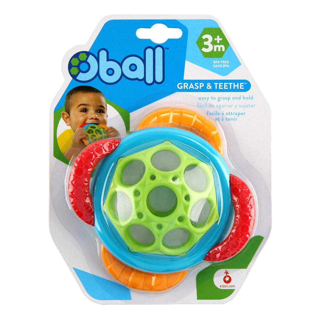 Oball Grasp & Teethe Gum Soother Toy Easy Grip 3m+