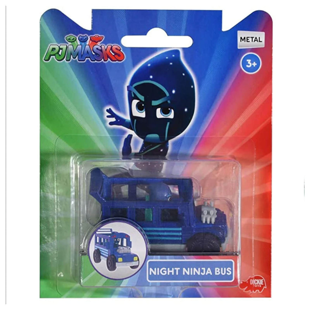 PJ Masks Die-Cast Metal Vehicle 7cm Car With Micro Figure Night Ninja Bus