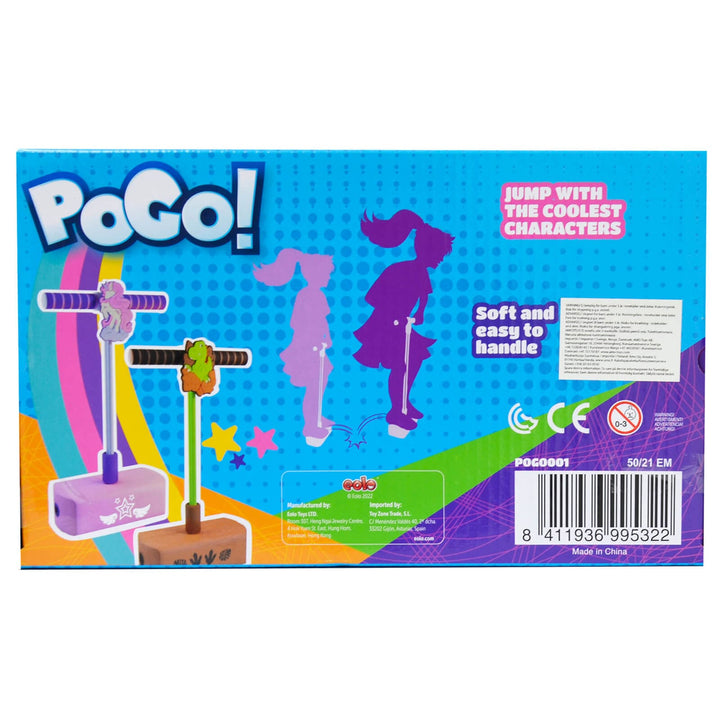 PoGo Jumping Toy Foam Base Squeaker Easy Grip Handle 3+