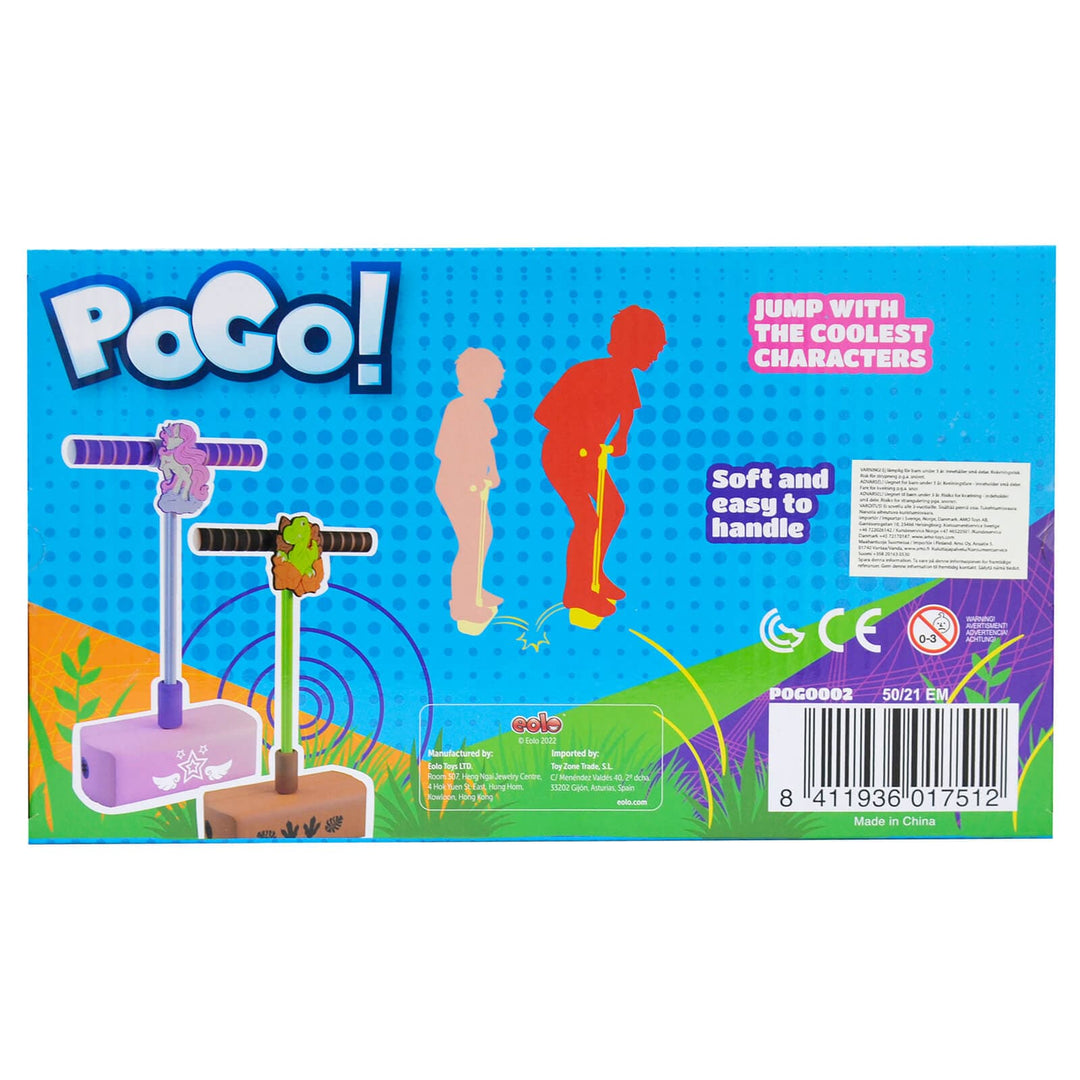 PoGo Jumping Toy Foam Base Squeaker Easy Grip Handle 3+