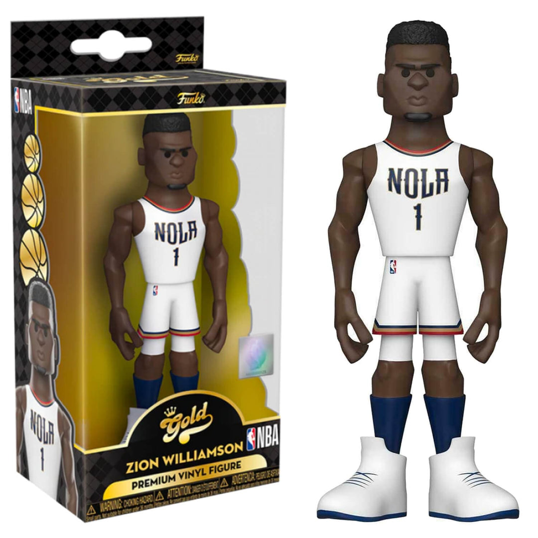 Funko Gold NBA American Basketball Player Vinyl Figure 13cm 5" Zion Williamson - White