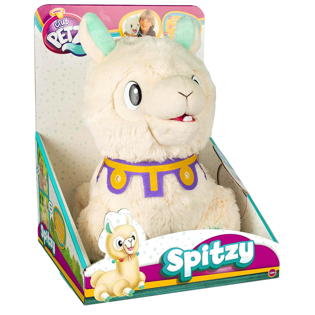 Club Petz Spitzy The Funny Llama Interactive Soft Toy Chews Spits