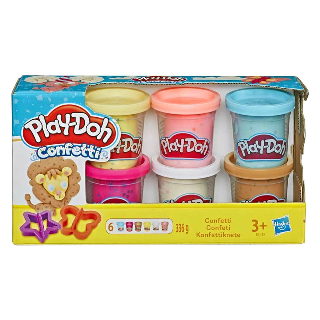 Play-Doh Confetti Compound Collection 6 Pots 2 Cutter Shapes