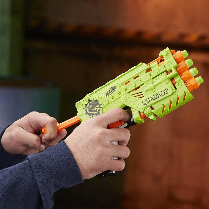 Nerf Zombie Strike Quadrot 4 Barrel Elite Dart Blaster 23cm