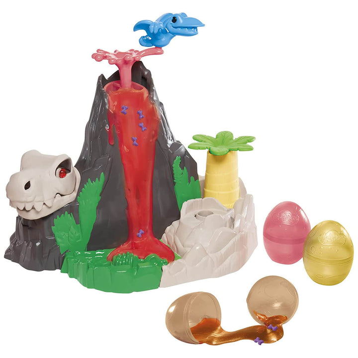 Play-Doh Slime Lava Bones Island Dino Crew Playset 4 Egg Tubs