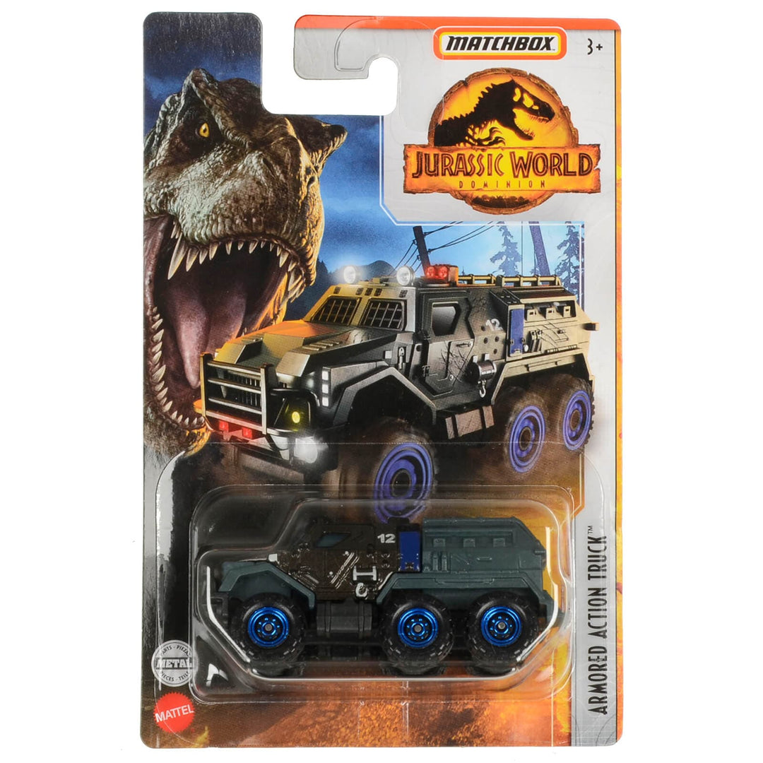 Matchbox Jurassic World Vehicles Die-Cast Car Truck 1:64 Armored Action truck