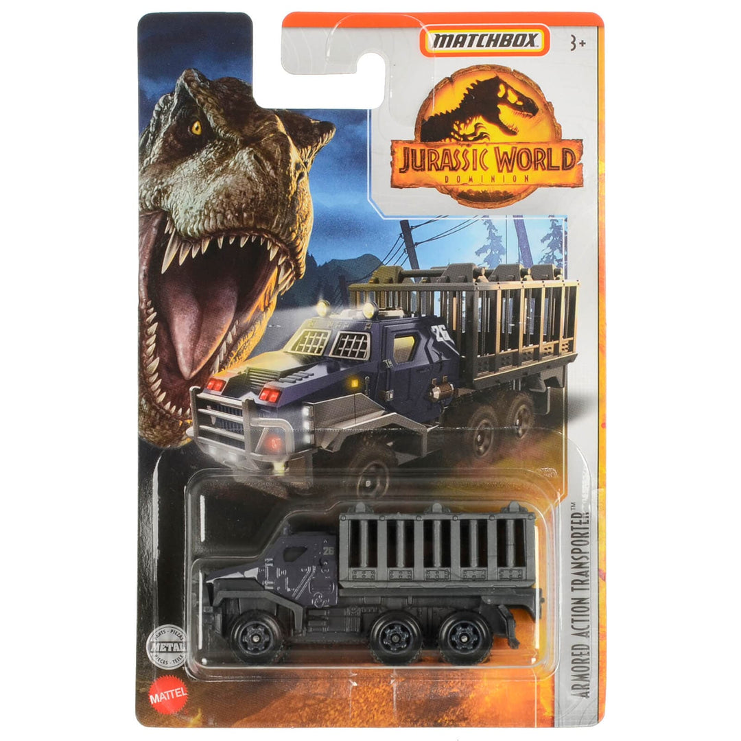 Matchbox Jurassic World Vehicles Die-Cast Car Truck 1:64 Armored Action Transporter