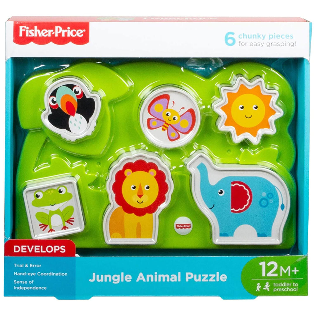 Fisher Price Jungle Animal Puzzle 6 Chunky Pieces 12m+