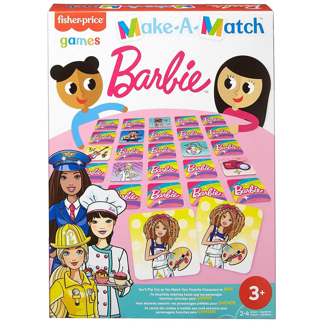 Fisher Price Make A Match Memory Game Card Pairs Age 3+ Barbie