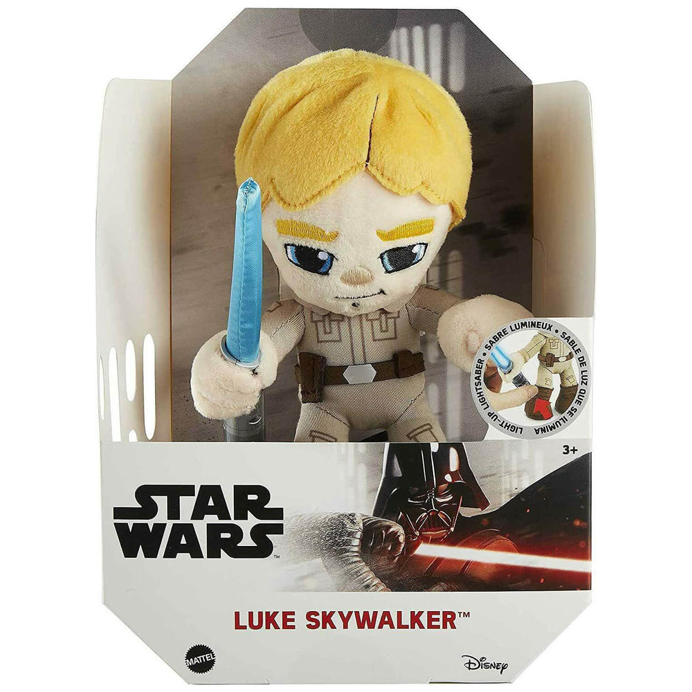 Star Wars Plush Figure With Light Up Lightsaber 20cm Luke Skywalker