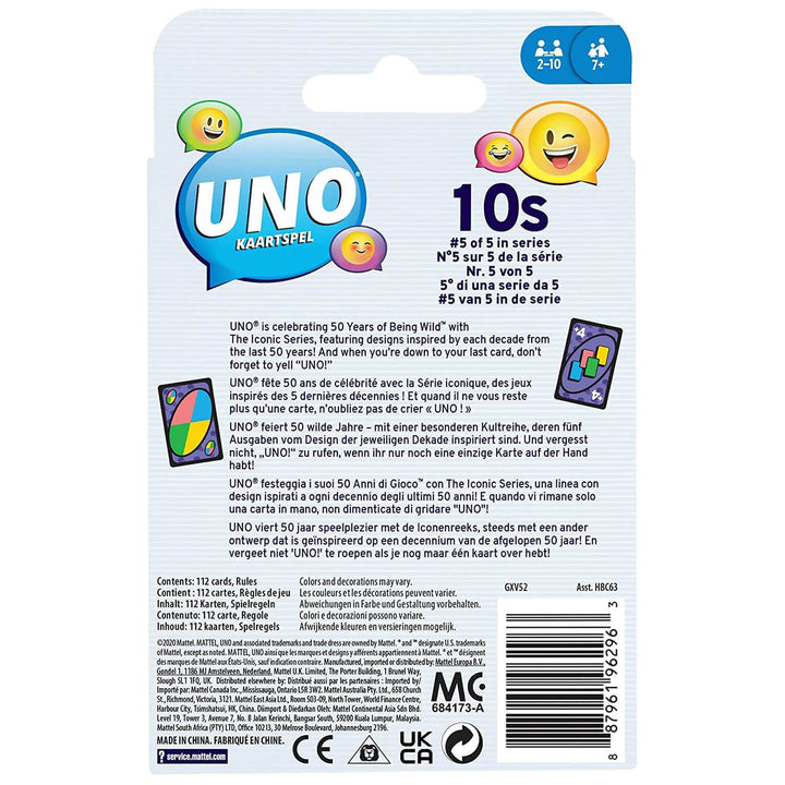 Uno Card Game Classic Family Fun 2010s 50th Anniversary Pack