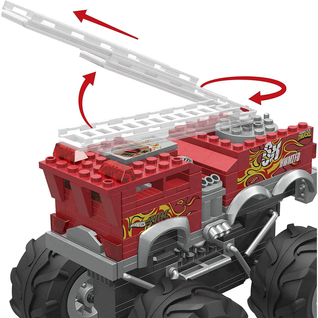 Mega Hot Wheels Monster Trucks 5 Alarm Fire Truck 284 Pieces